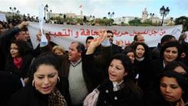 Tunisie: manifestation de journalistes