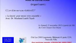 Coin citoyen Tizi-Ouzou: conférence débat sur la laïcité