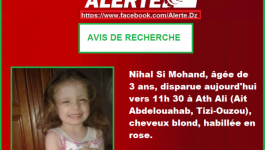 ALERTE DISPARITION. Nihal, 4 ans, disparue depuis jeudi à Aït Toudert (Tizi Ouzou)
