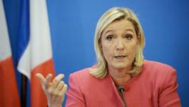 La patronne du FN, Marine Le Pen, se dit "candidate du peuple"