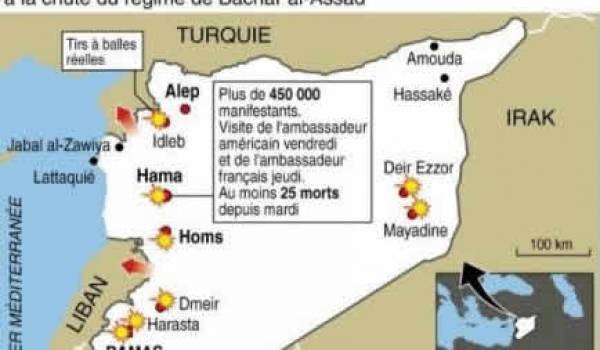 Syrie : manifestation monstre à Hama où l'ambassadeur américain défie Damas