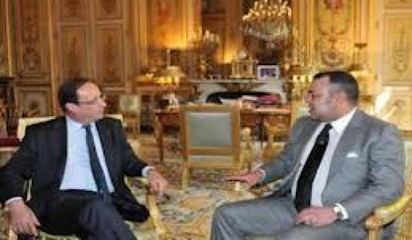 Hollande et le roi Mohammed VI.