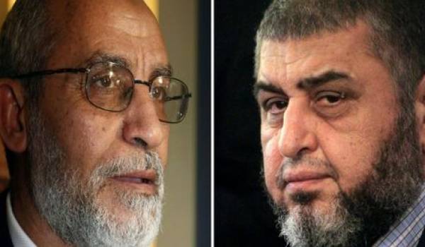 Les leaders islamistes Mohamed Baie et Khairat Al Chater.