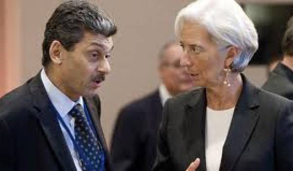 Karim Djoudi et Christine Lagarde, directrice du FMI.