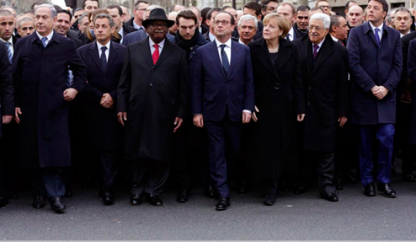 Une cinquantaine de chefs d'Etat et personnalités étaient à la manif.