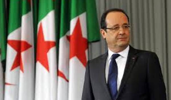 Le président français François Hollande sera à Alger lundi.