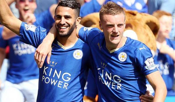 Leicester champion d'Angleterre. Mahrez et Vardy