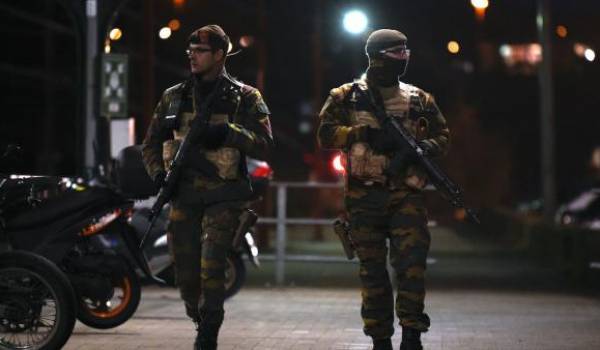 Patrouille de soldats belges. Photo AFP