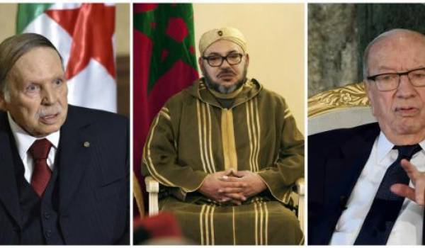 Bouteflka, Mohammed VI et Essebsi.