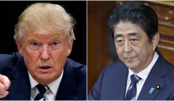 Donald Trump et le premier ministre japonais Shinzo Abe