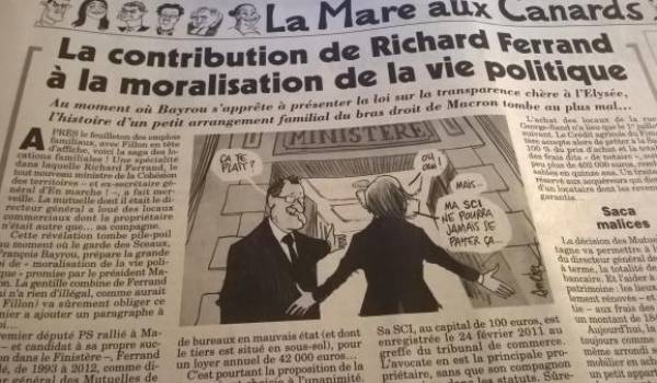 L'article de l'hebdomadaire satirique français.