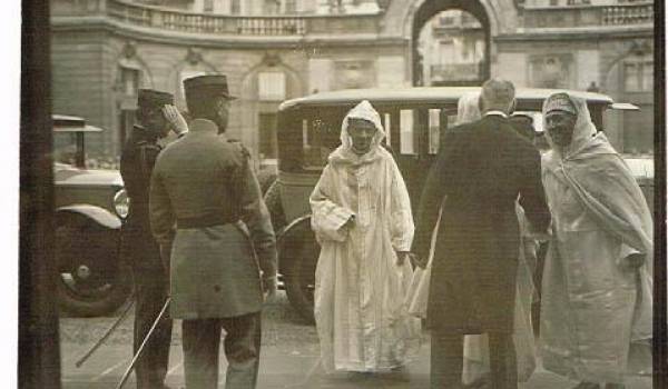 Le sultan Mohamed V reçu à l'Elysée. 