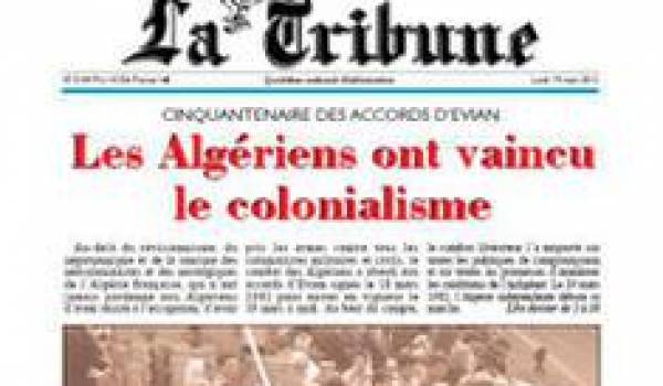 Le journal "La Tribune" au milieu du gué