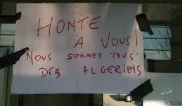 Affiche dénonçant le mépris des émigrés au consulat de Montpellier.