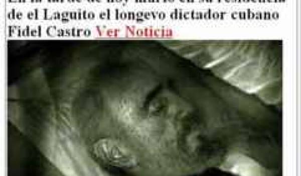 La fausse mort de Fidel Castro est un dangereux virus informatique